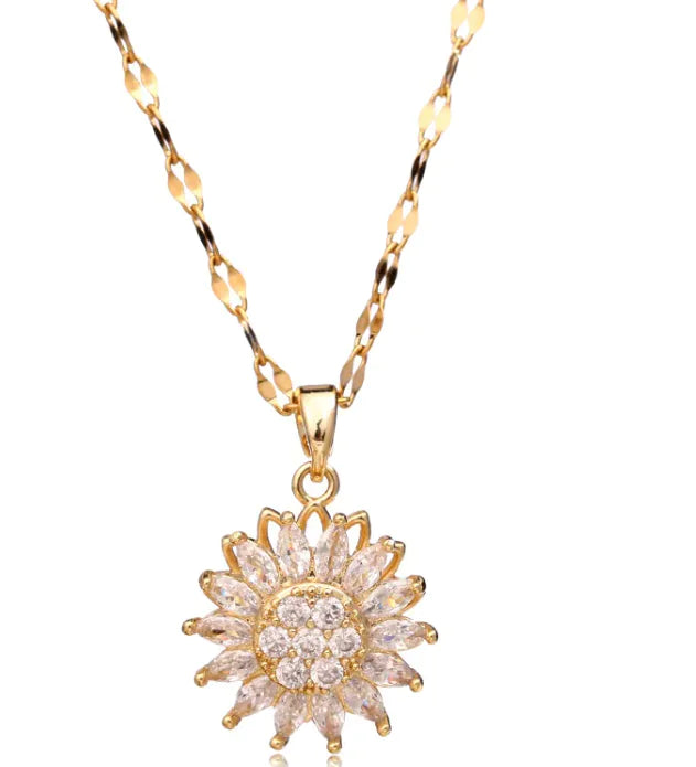 Elegant Sunflower Necklace