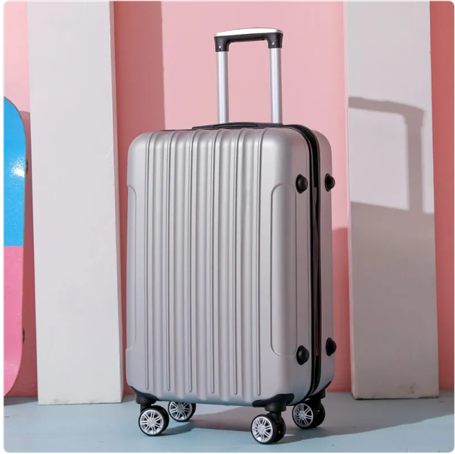 SmoothVoyager Leather Suitcase