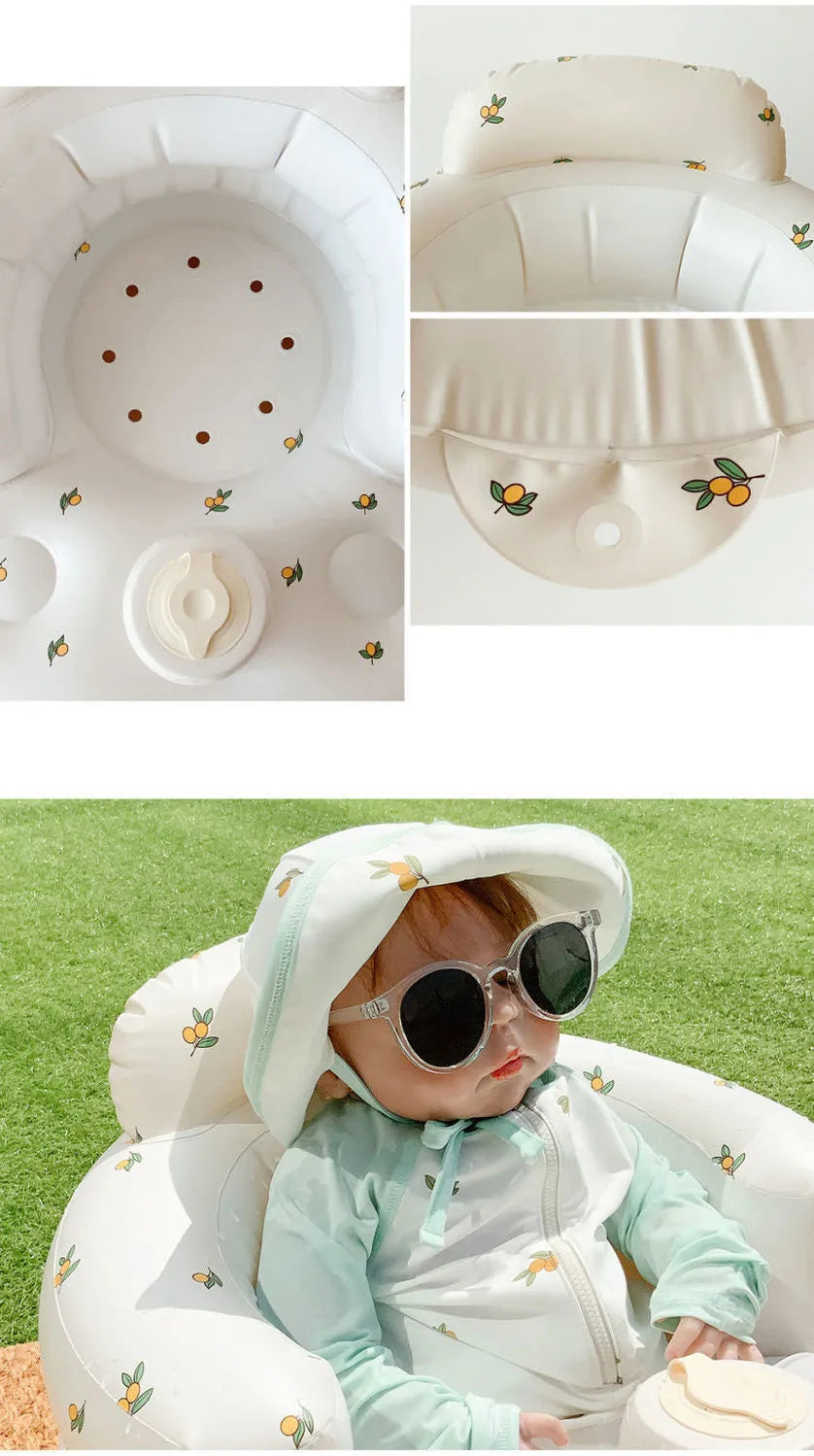 Inflatable Baby Chair for Mealtime & Bath
