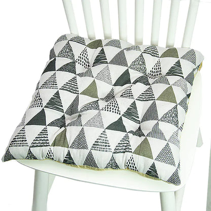Chair Cushion for Bay Window - Printed Polyester Linen