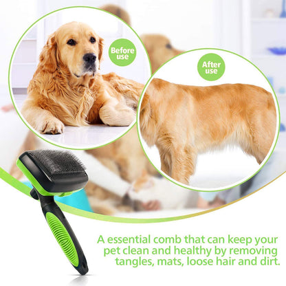 Self Cleaning Slicker Brush for Dogs & Cats
