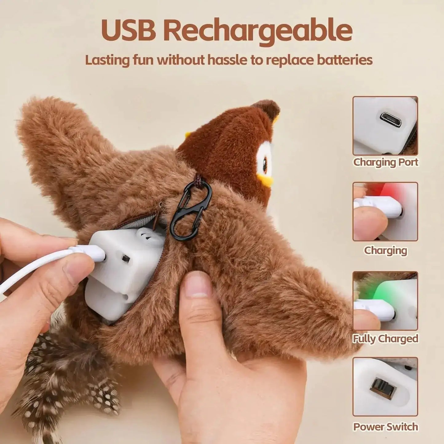 Pounce & Play Bird Toy for Cats