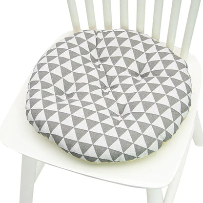 Chair Cushion for Bay Window - Printed Polyester Linen