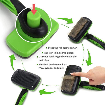 Self Cleaning Slicker Brush for Dogs & Cats