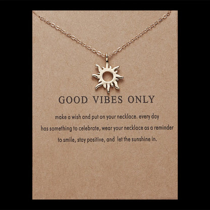 Celestial Sun Alloy Necklace