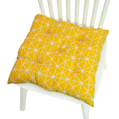 Chair Cushion for Bay Window - Printed Polyester Linen