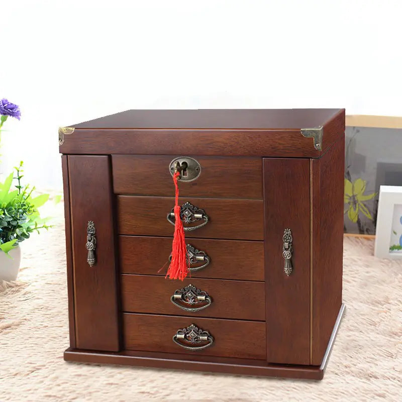 Vintage New Zealand Pine Jewelry Chest