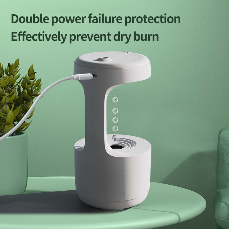 Water Drop Humidifier Diffuser with Clock