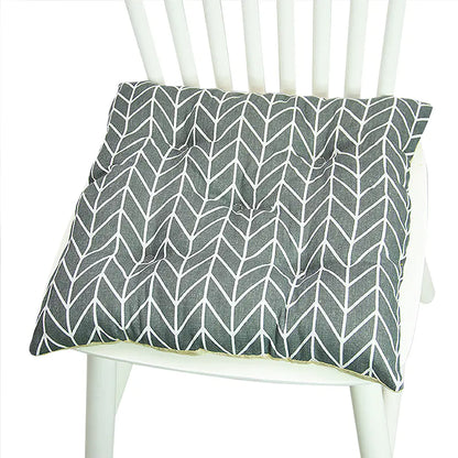 Chair Cushion for Bay Window - Printed Polyester Linen
