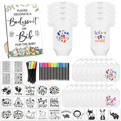 Baby Craft Kit: 69-Piece Baby Shower Set