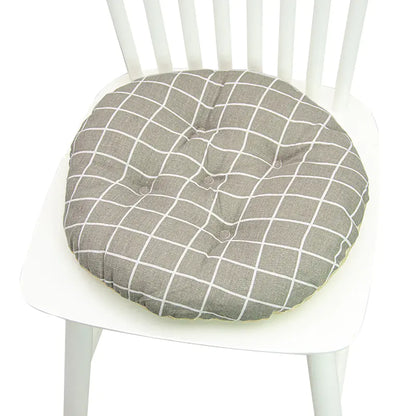 Chair Cushion for Bay Window - Printed Polyester Linen