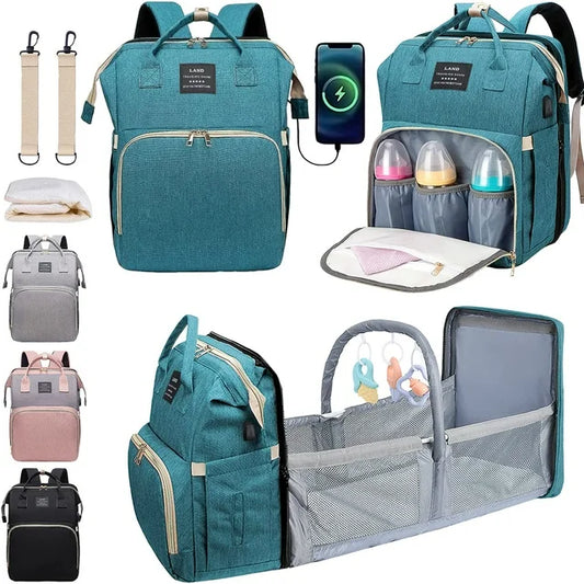 Travel Diaper & Bottle Backpack - Multi-Functional