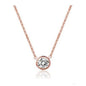 Korean Style Pendant Necklace with Simple Diamond Design