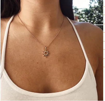 Celestial Sun Alloy Necklace