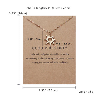 Celestial Sun Alloy Necklace