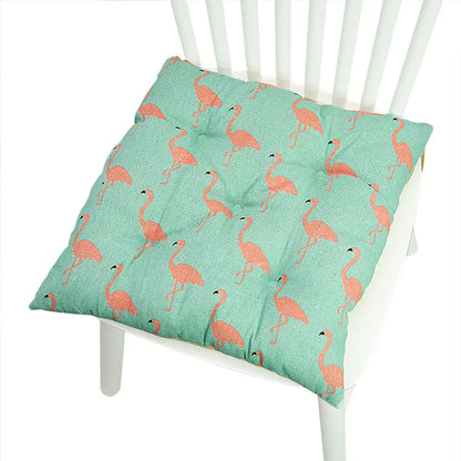 Chair Cushion for Bay Window - Printed Polyester Linen