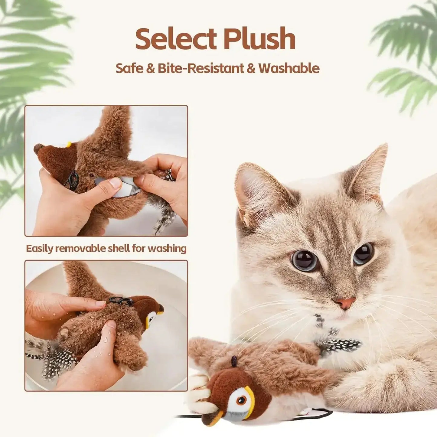 Pounce & Play Bird Toy for Cats