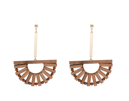 Handcrafted Gold Bamboo Earrings
