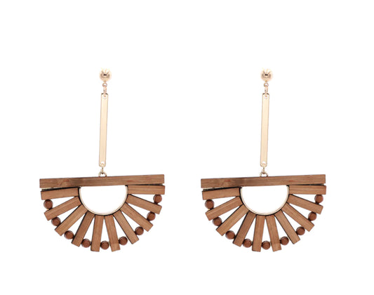 Handcrafted Gold Bamboo Earrings