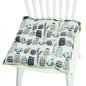 Chair Cushion for Bay Window - Printed Polyester Linen