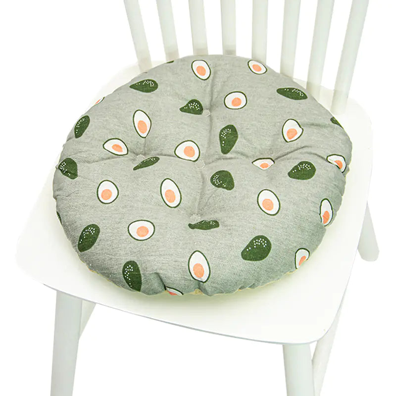 Chair Cushion for Bay Window - Printed Polyester Linen