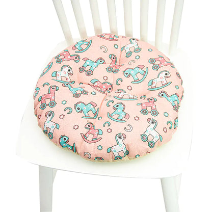 Chair Cushion for Bay Window - Printed Polyester Linen