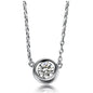Korean Style Pendant Necklace with Simple Diamond Design