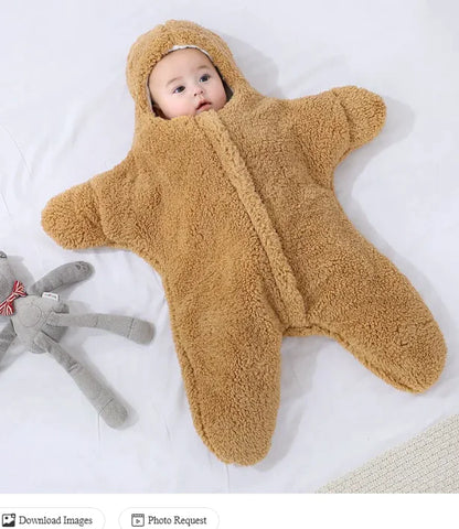 Baby Starfish Onesie, Cozy Newborn Sleeping Bag
