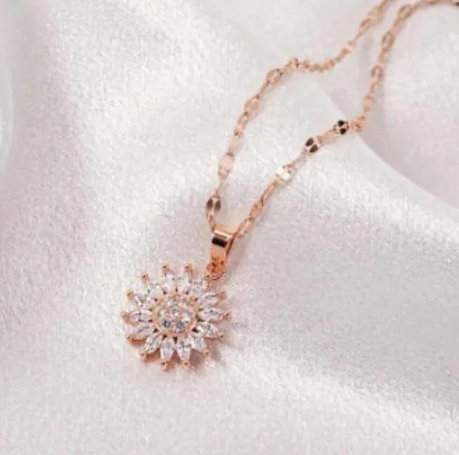 Elegant Sunflower Necklace
