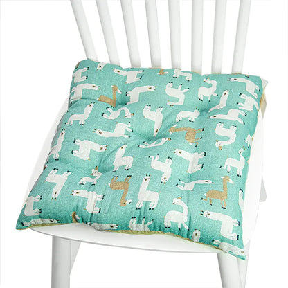 Chair Cushion for Bay Window - Printed Polyester Linen