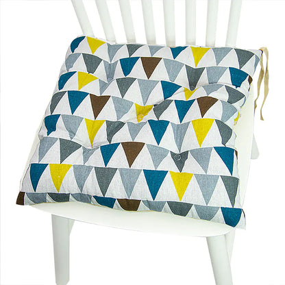 Chair Cushion for Bay Window - Printed Polyester Linen