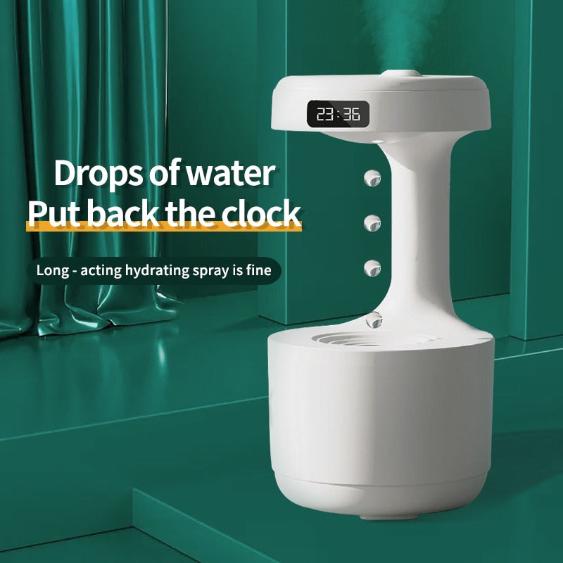 Water Drop Humidifier Diffuser with Clock