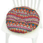 Chair Cushion for Bay Window - Printed Polyester Linen