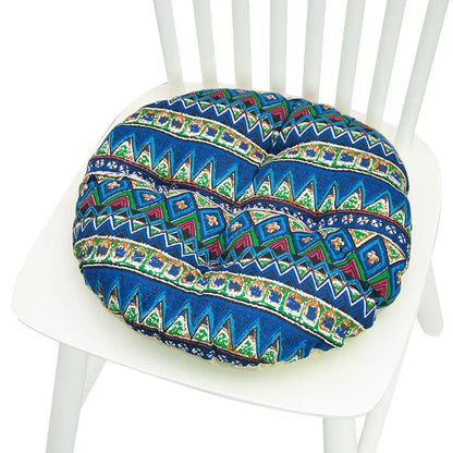 Chair Cushion for Bay Window - Printed Polyester Linen