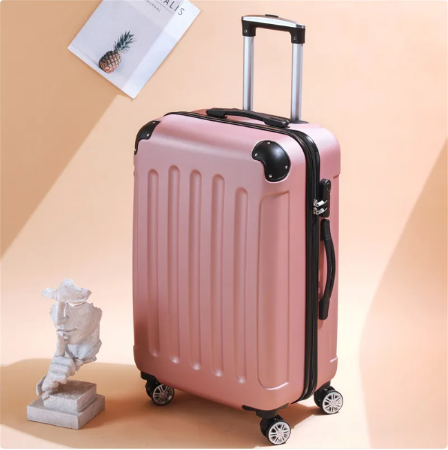 SmoothVoyager Leather Suitcase