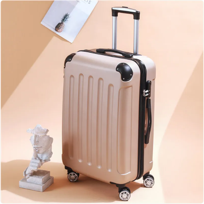 SmoothVoyager Leather Suitcase
