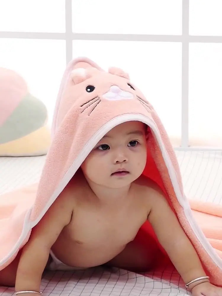 CuddleSoft Bunny & Bear Baby Wrap Towel