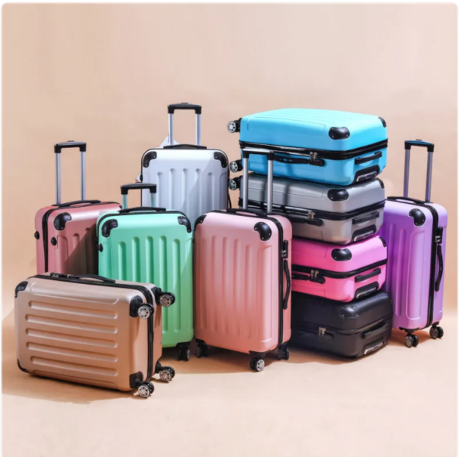 SmoothVoyager Leather Suitcase