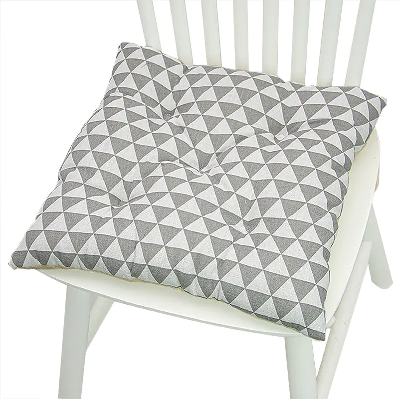 Chair Cushion for Bay Window - Printed Polyester Linen