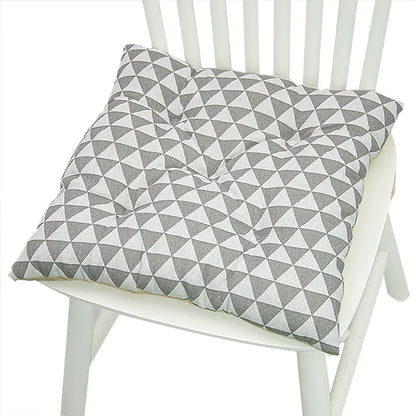 Chair Cushion for Bay Window - Printed Polyester Linen