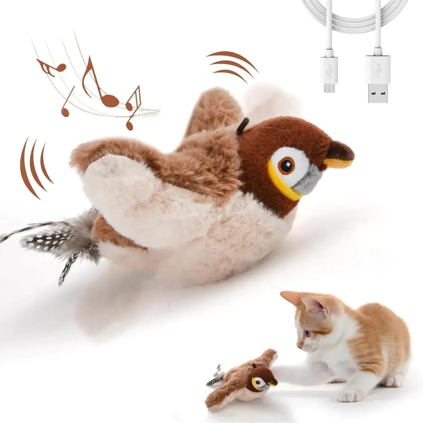 Pounce & Play Bird Toy for Cats