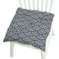 Chair Cushion for Bay Window - Printed Polyester Linen