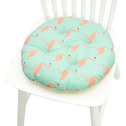 Chair Cushion for Bay Window - Printed Polyester Linen
