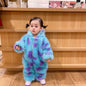 Cute Sully Monster Toddler Jumpsuit with Hood & Zipper