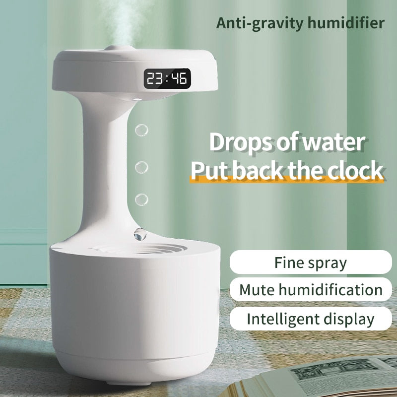 Water Drop Humidifier Diffuser with Clock