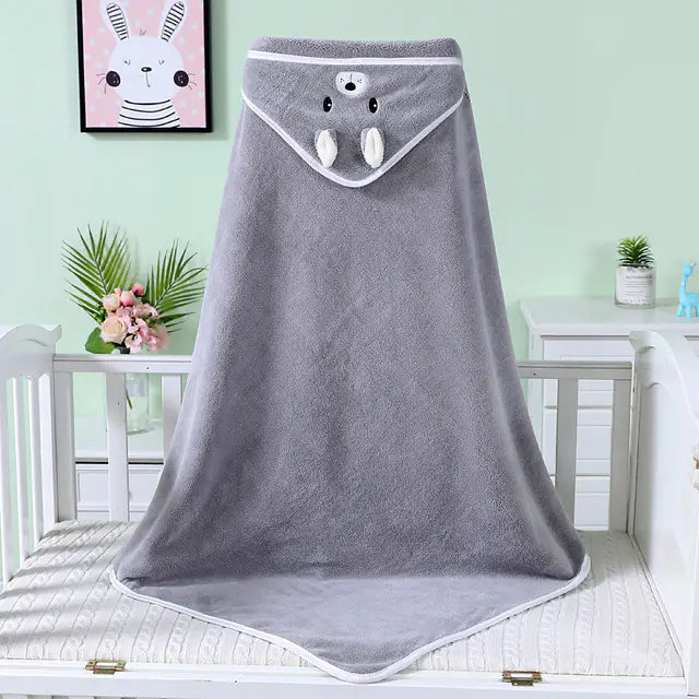 CuddleSoft Bunny & Bear Baby Wrap Towel