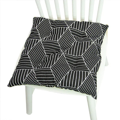 Chair Cushion for Bay Window - Printed Polyester Linen