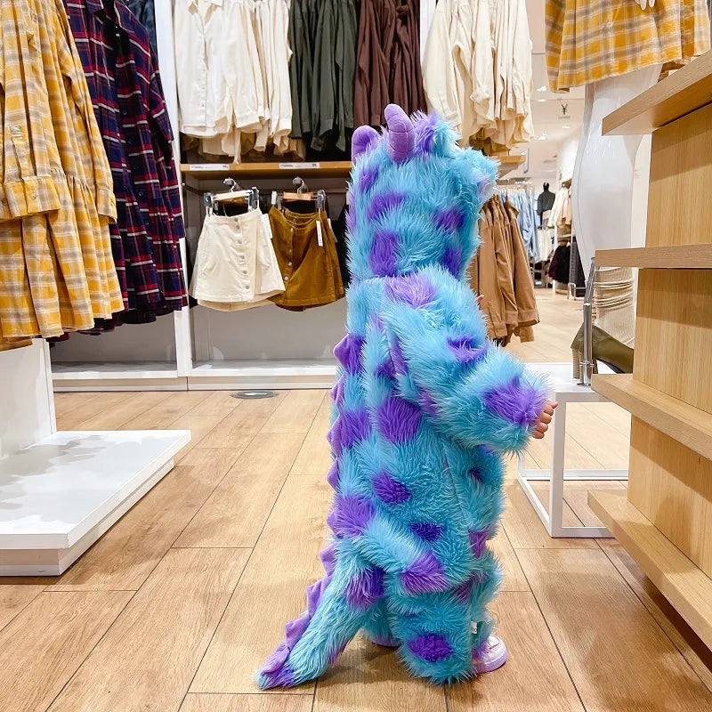 Cute Sully Monster Toddler Jumpsuit with Hood & Zipper