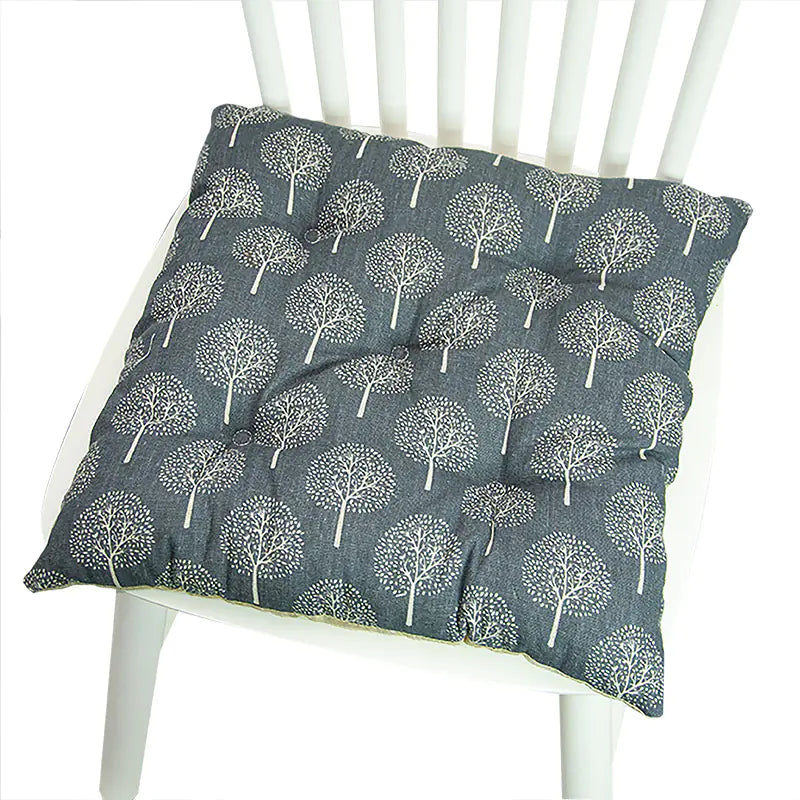 Chair Cushion for Bay Window - Printed Polyester Linen