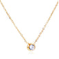 Korean Style Pendant Necklace with Simple Diamond Design